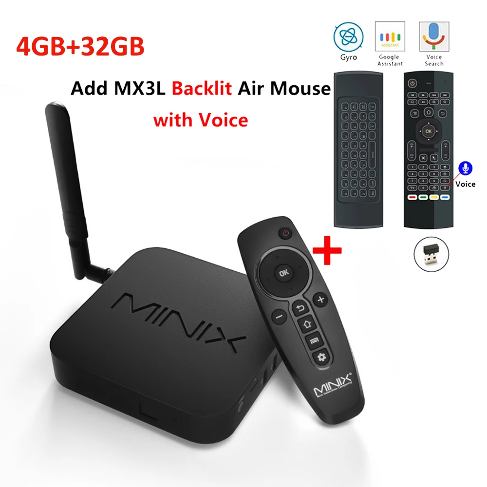 MINIX NEO X39 Android ТВ приставка Rockchip3399 4 Гб DDR4 32 Гб 2,4G 5G wifi Bluetooth 4,1 ТВ приставка 4K 1080P медиаплеер Neo T5 Mini - Цвет: MINIX X39 addMX3Lmic