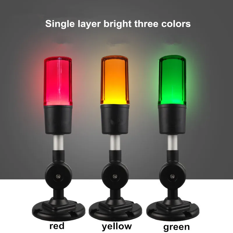 Светодиодный 3 цвета в одном Слои индикаторная лампа 24V Предупреждение мастерской для легкого машина сигнальный зуммер сигнализации осторожно черный складной светящаяся башня