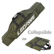 LEO 80 см переносная Рыболовная Сумка двухслойная рыболовная удочка Катушка Снасти Перевозчик Чехол для хранения рыболовных аксессуаров сумка-Органайзер