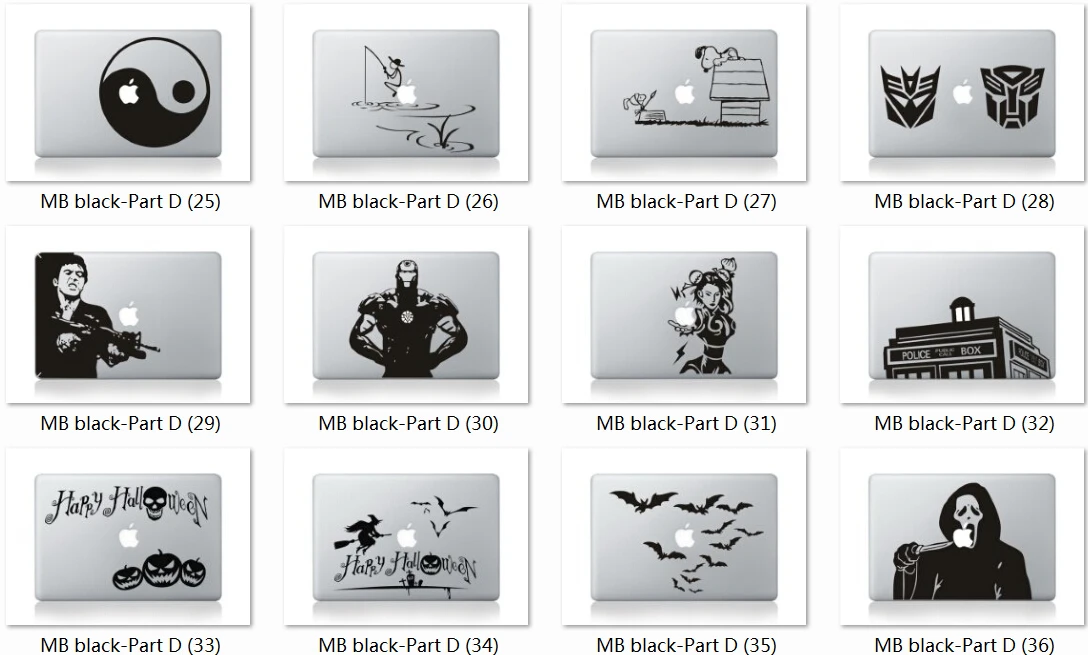 YCSTICKER- Laptop Skin Sticker Notebook Sticker Decal for MacBookAir Pro Retina 11 13 15 16 inch