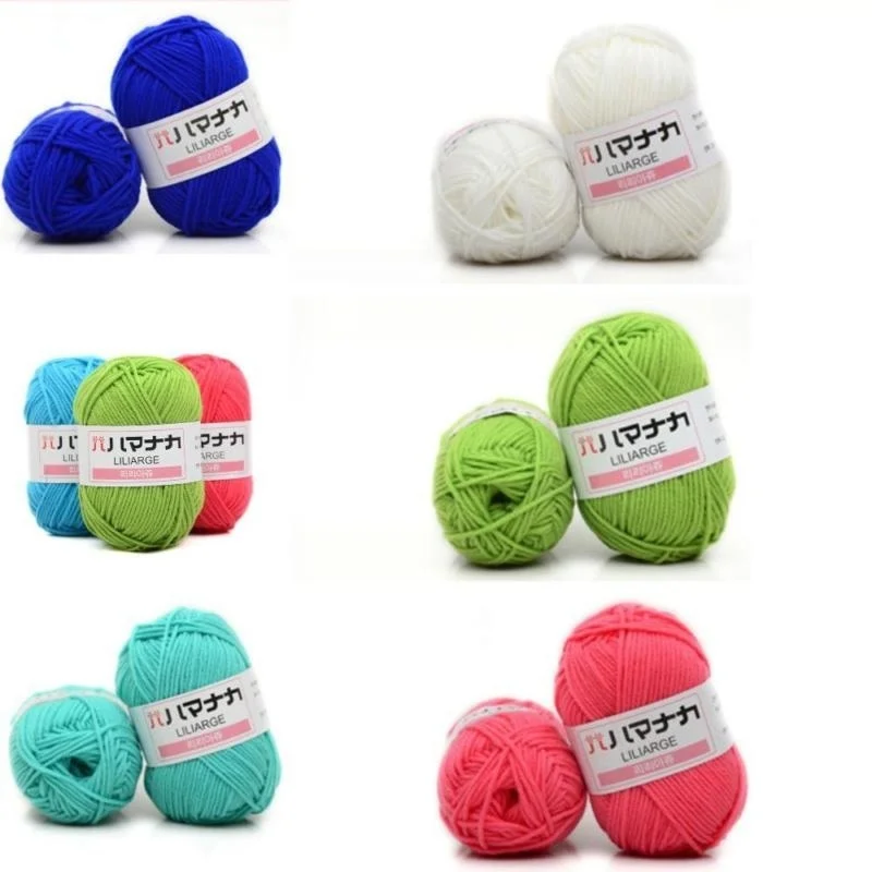 

42 Color Soft Cotton Bamboo Weaving Supplies Sewing Accessories Baby Knit Scarf Sweater Wool Yarn about 25 Grams