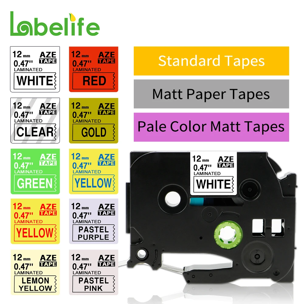 Labelife TZe 231 12 мм 31 Цвета TZ ламинированная лента 631 831 Совместимость для Brother P Touch
