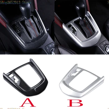 

For Mazda CX-3 CX3 2015-2018 ABS carbon fiber Chrome Interior Gear Box Shift Panel Cover trim Car Styling
