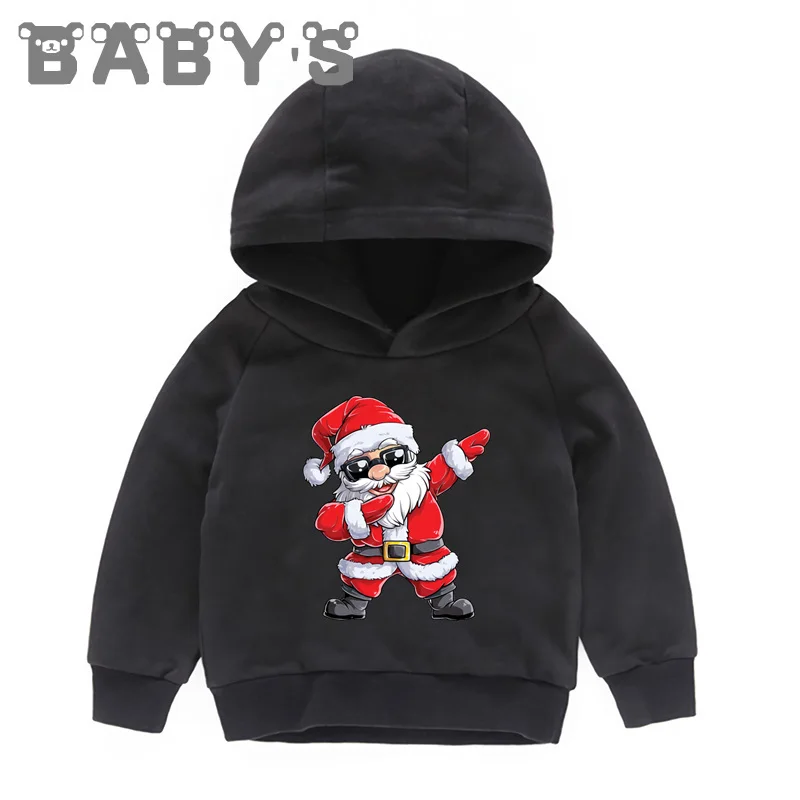 

Merry Christmas Cool Dabbing Santa Funny Children Hooded Hoodies Kids Sweatshirts Baby Pullover Tops Girls Boys Clothes,KMT5112