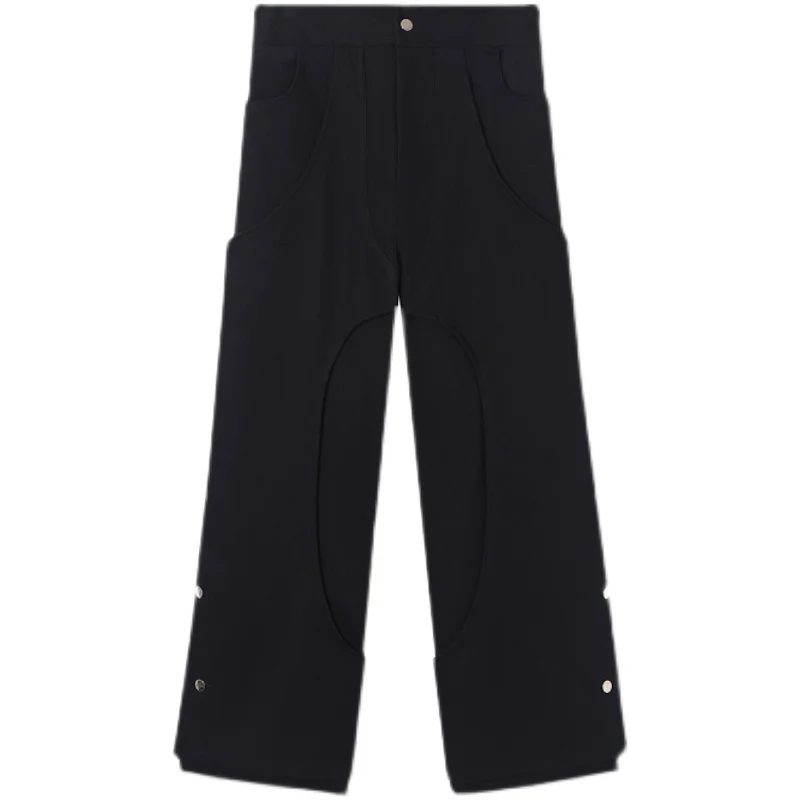 Men's Suits Straight Trousers Autumn And Winter New Personality Double Design Fashionable Fashionable Men's Leisure Loose Pants