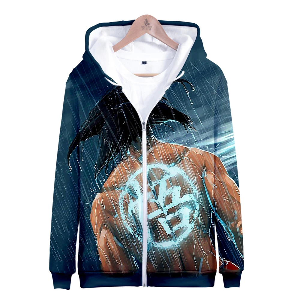 2019 hot sale Zipper hoodies Dragon Ball 3D print Hoodie Sweatshirt men sweatshirt Harajuku Hoodies men Plus Size for men