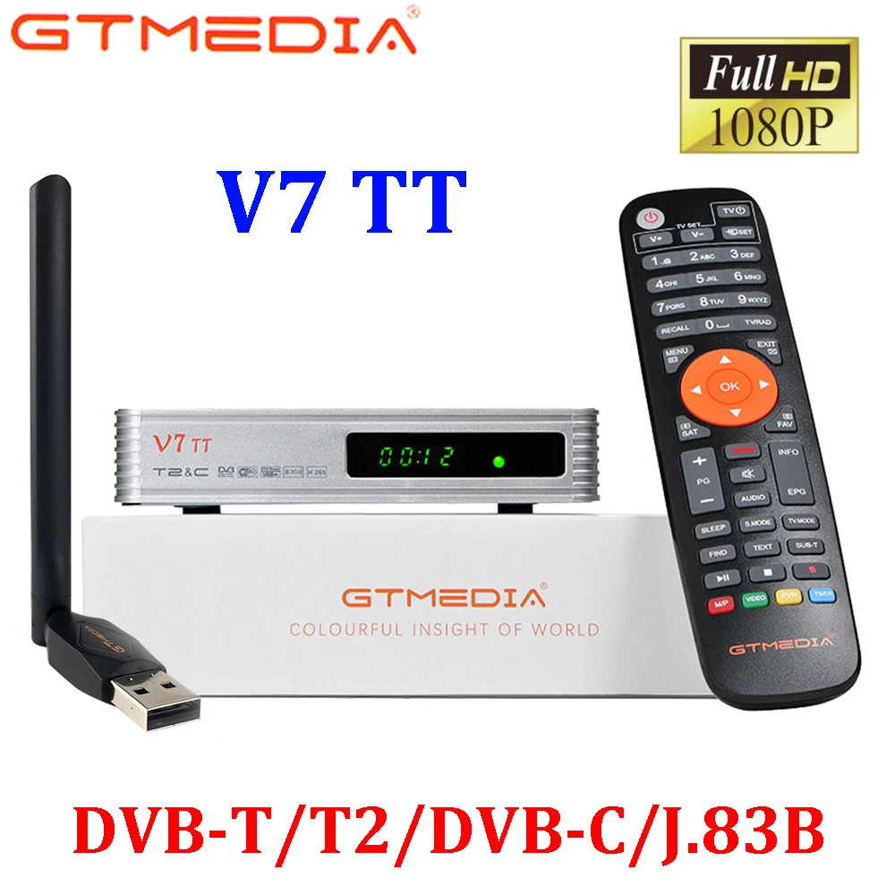 DVB-T T2 DVB-C GTMEDIA V7 TT DVB-C/J. 83b 1080P Full HD Поддержка H.265 HEVC USB wifi YouTube Youporn | Электроника