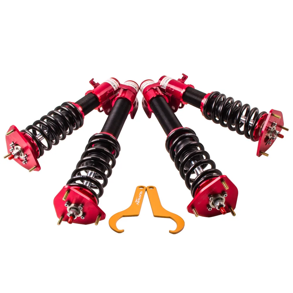 

Coilover for Subaru Impreza WRX EJ20 EJ25 GDB GDA 02 - 07 Height Adjustable Red for STI 2004 Saab 9-2X Suspension Damper Force
