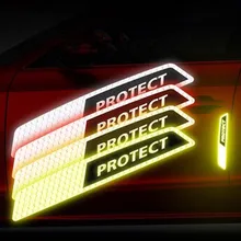 Креативные светоотражающие наклейки с открытой дверью в форме лезвия для ночного вождения, светоотражающие ленты, царапины, модификация, украшение автомобиля