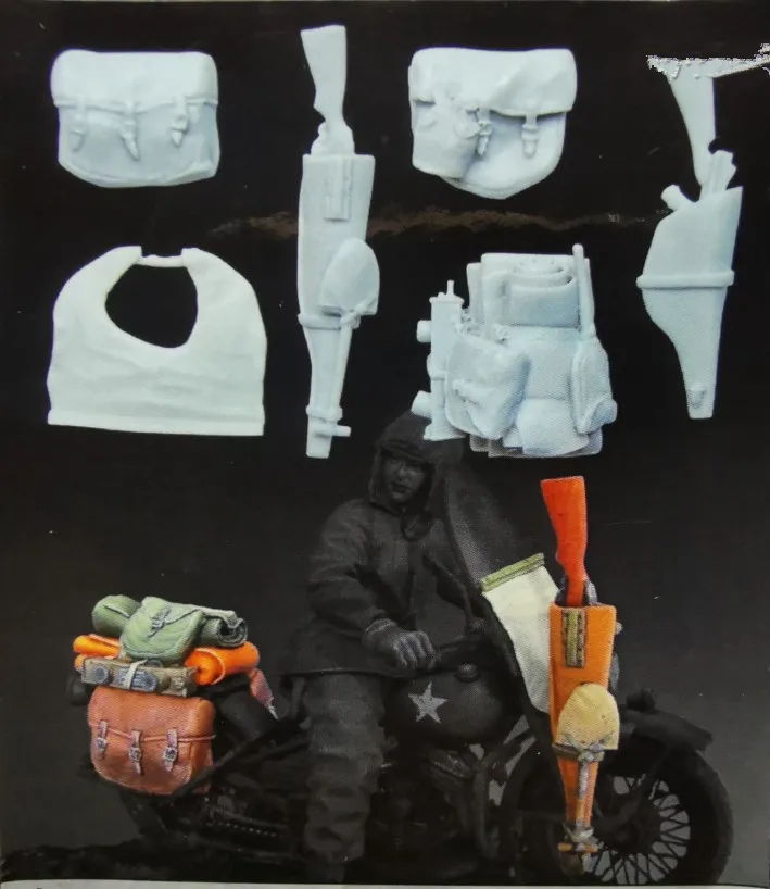 

1:35 Resin Figure Model Kit Unassambled Unpainted //B156(NO motorcycle NO figure)