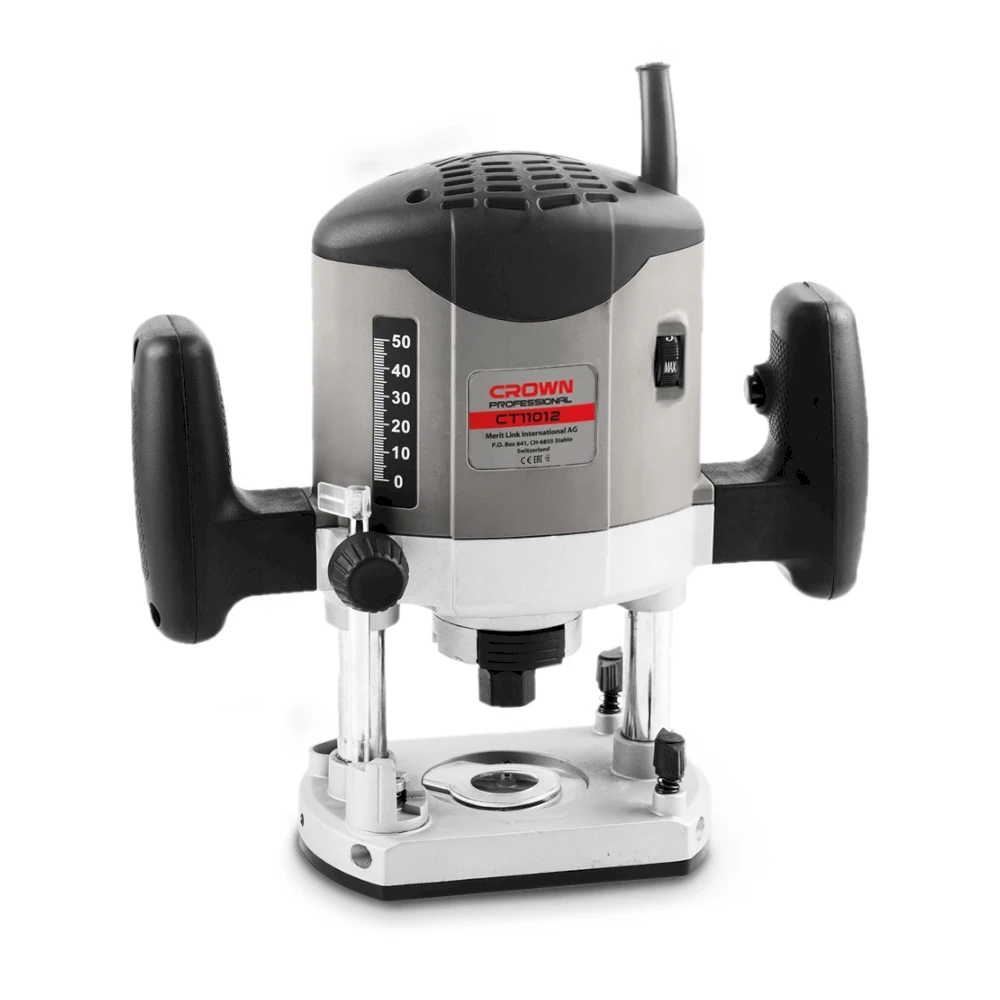 CROWN fresadora eléctrica CT11012 para madera, accesorios de maquinaria,  1050 W, 8mm, 12000 30000 rpm, interskol|Fresadora| - AliExpress