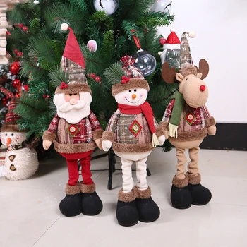 

Innovative Toys Snowman Ornaments Children Elk Santa Decorations Christmas Telescopic Doll