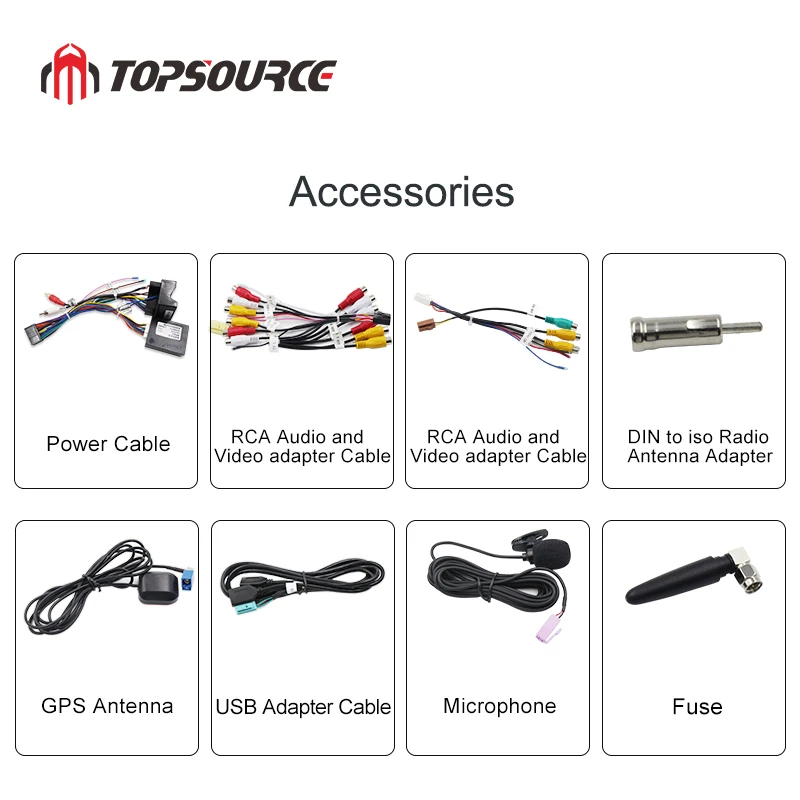 Discount TOPSOURCE Android 8.1 2GB RAM Car Multimedia Player GPS Navi 2 Din Auto DVD Radio for Ford Focus Kuga S-MAX Mondeo C-MAX Galaxy 5