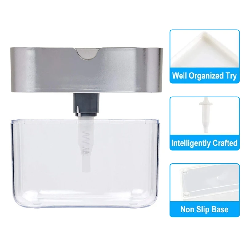 Soap-Dispenser-Soap-Pump-Sponge-Caddy-New-Creative-Kitchen-2-in-1-Manual-Press-Liquid-Soap (3)
