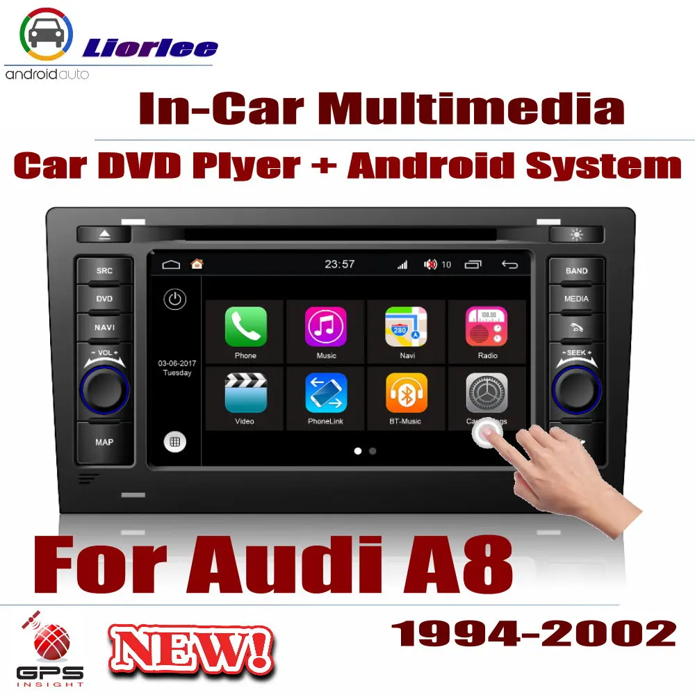 Автомагнитола с GPS-навигацией для Audi A8 1994-2003 мультимедийный проигрыватель на Android