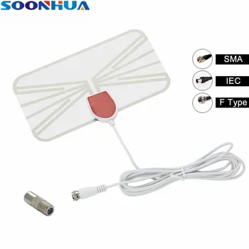 

High Quality Transparent Plate 50 Miles Antenna 4K 1080P Indoor HD Digital TV Antenna For HDTV DVB-T ISDB-T VHF UHF ATSC