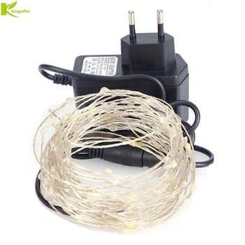 

Kingoffer 9 Colors 10m 100 LED Copper Wire LED Starry String Lights+Power Adapter (UK,US,EU,AU Plug) Holiday Christmas Lamp
