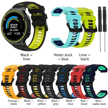 

Outdoor Bracelet Replacement Steel Buckle Silicone Strap for garmin- Forerunner 735xt/220/230/235/620/630 For Smart Watch