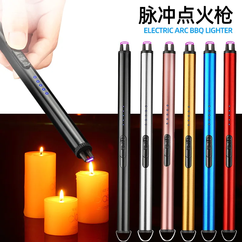 Creative USB Electronic Pulse Igniter Kitchen Arc Suspended Rechargeable BBQ Cigarette Lighter Windproof Outdoor Tools | Дом и сад