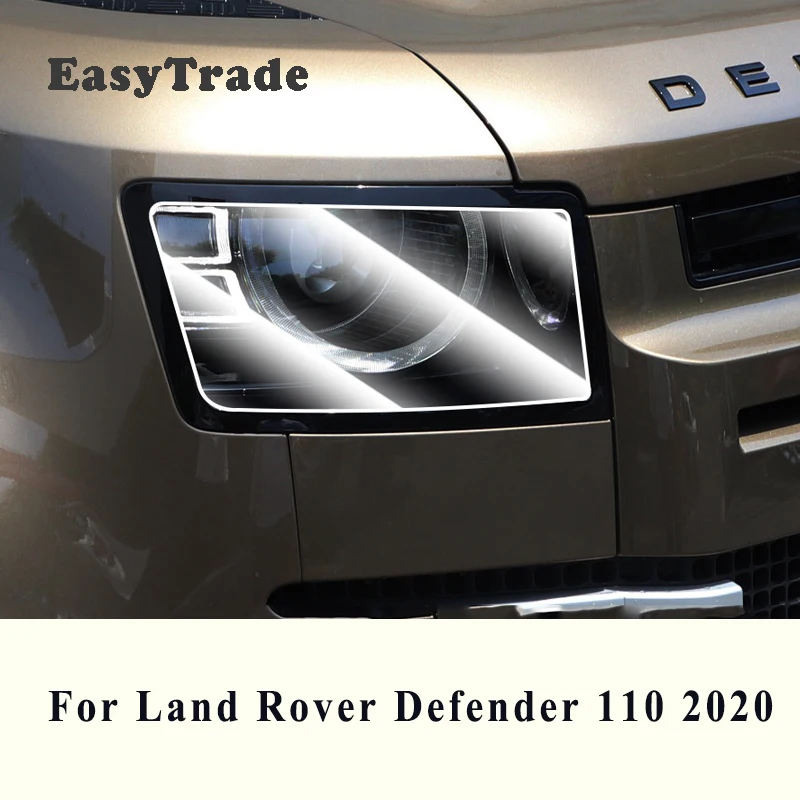 TPU Car Side Window Center Pillar B C Pillar Protectiive Sticker Headlight Film For Land Rover Defender 110 2020 Accessories
