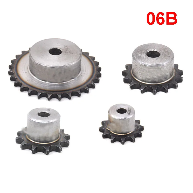 1Pcs 06B 9 Teeth To 24 Teeth Sprocket Wheel Chain Gear Industrial A3 Steel Suitable For 06B Roller Chain