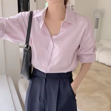 

2021 Spring Shirt Female Womens Blouse Summer Women Blouses Maxi Blusas Casual Elegant Vintage Long Sleeve Cotton Oversize Loose