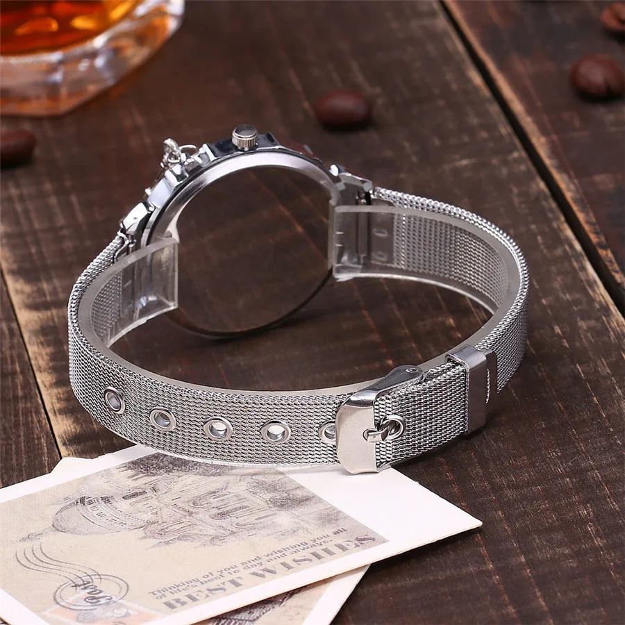 2019 New Fashion Stainless Steel Gold & Silver Band Quartz Wtach Luxury Women Rhinestone Watches Valentine  clock