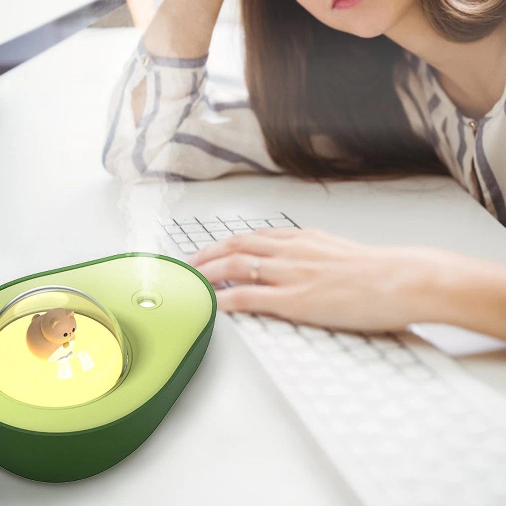 Avocado Aroma Diffuser 1200Mah Battery Usb Powered Air Humidifier with Ambient Lighting Desktop Decoration Children's Gift