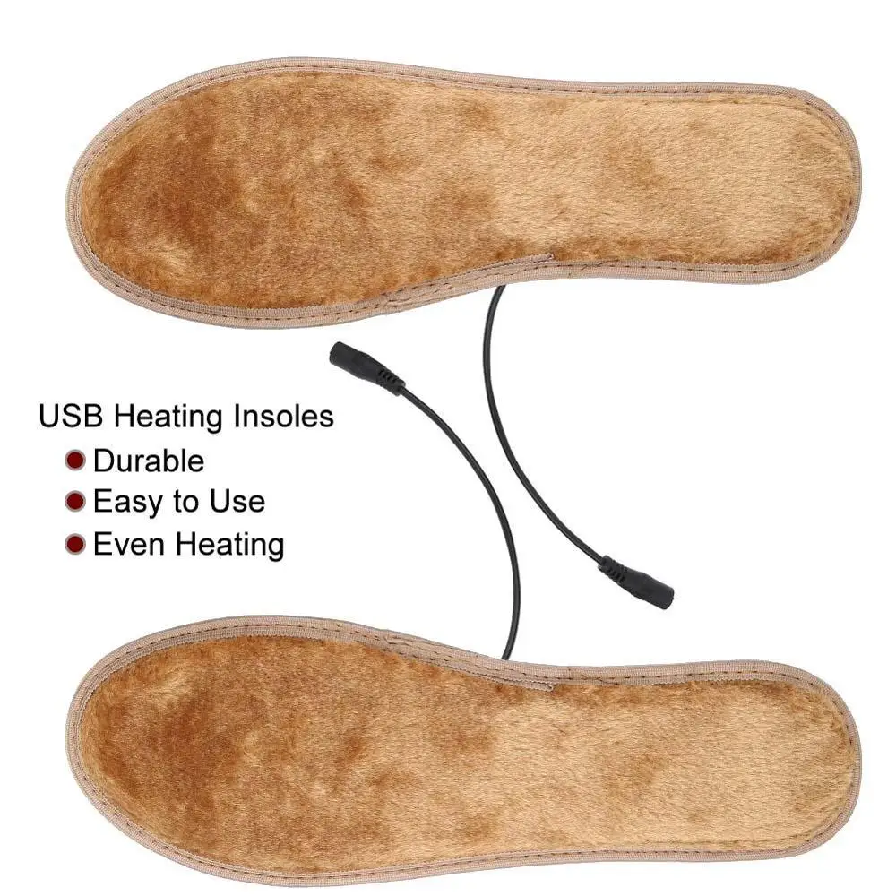 USB стельки для ног с электрическим подогревом, водонепроницаемые, моющиеся, с высоким теплом, зимние, теплые, для ног, эффективность обмена, быстро нагревающиеся подушечки