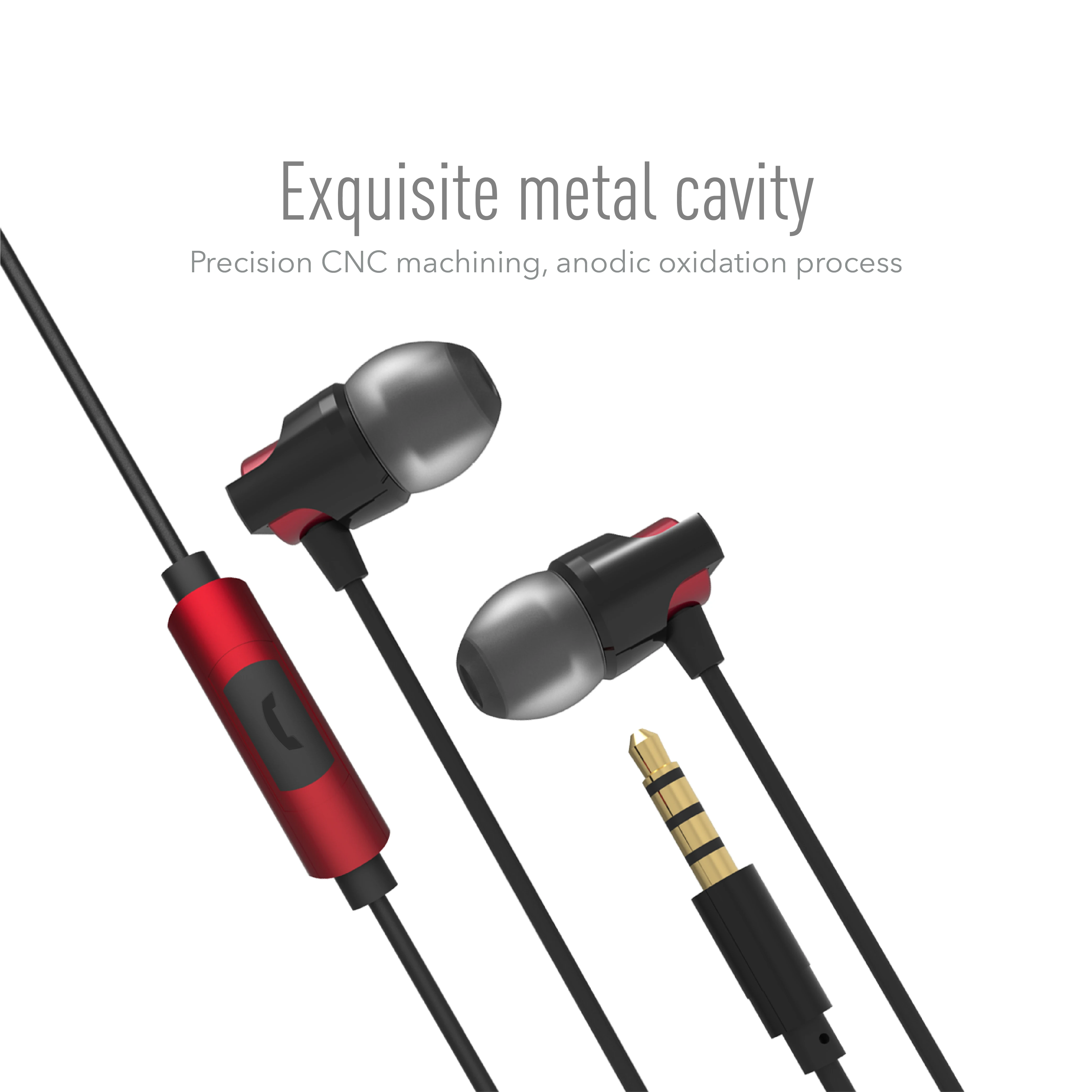 

GENAI Stereo In-ear Earphone Headphones Wired Control Bass Sound 32Î© HIFI Earbuds for Xiaomi Samsung 3.5mm