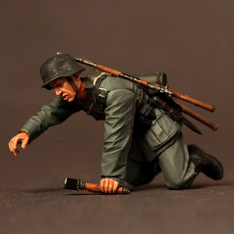 1/35 масштаб Неокрашенная смола фигура инструктаж перед атакой 6 коллекция фигурок фигурка