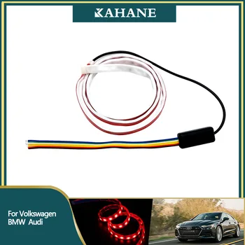 

1.2m 7Color Flowing Car Trunk Tail Light Dynamic Streamer Reverse Warning Light Brake Turn Signal Lamp bar For audi Vw bmw kia
