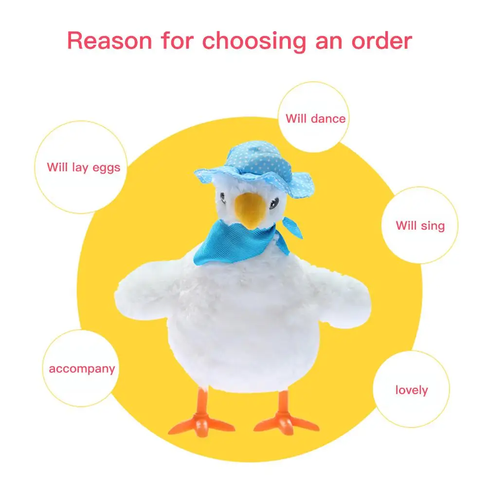 Innovative Electric Hen Laying Eggs Toy Interactive Stuffed Animals Model Can Sing Swing Laying Eggs Toys For Children