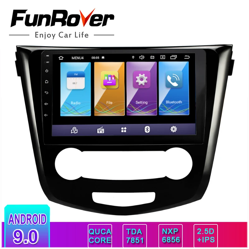 Flash Deal Funrover IPS+2.5D android 8.0 2 din Car dvd multimedia for Nissan Qashqai 2014-2017 radio stereo gps navigation head unit player 0