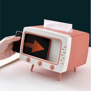 

Home Simple And Cute Tissue Box New Mobile Phone Storage Multifunctional Creative Paper Pumping Tissue Holder Car Tissue Boxes