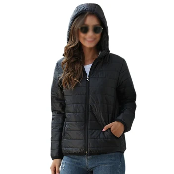 

Winter Jacket Women Plus Size Parkas Outerwear Solid Hooded Coats Short Slim Cotton Zipper Coat w