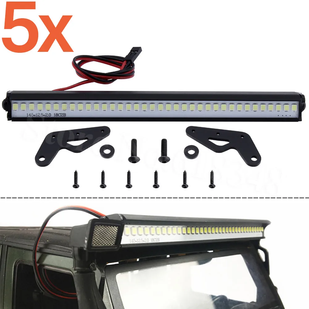 

5 for Traxxas Trx-4 Trx4 Axial SCX10 90046 D90 RC Rock Crawler Truck RC Simulation Climbing Car Lights Roof Lights 36 LED Lights
