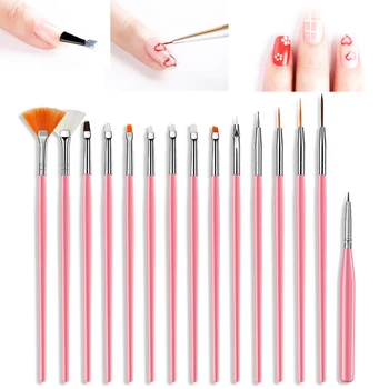 

1Set Nail Brushes Nail Dotting Pen Design Set Dotting Painting Drawing Nail Art Pencil Tools Professional Painting Pen Nail Tips