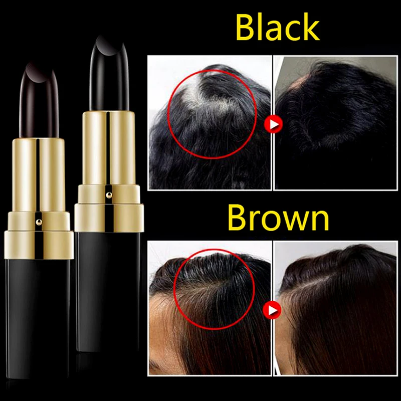 

Temporary Disposable Hair Dye Instant Gray Root Coverage Hair Color Modify Cream Stick
