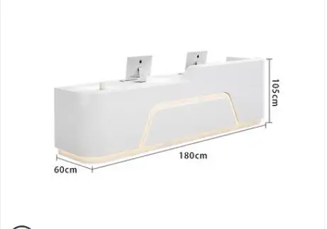 Company reception desk simple modern beauty salon creative counter table training institution paint bar cashier counter