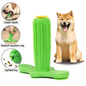 Dog Toy Interactive Rubber Pet Toys Dog Toothbrush Pet Molar Tooth Cleaning Brushing Dogs Tooth Brush For Small Puppy Large Dogs 1