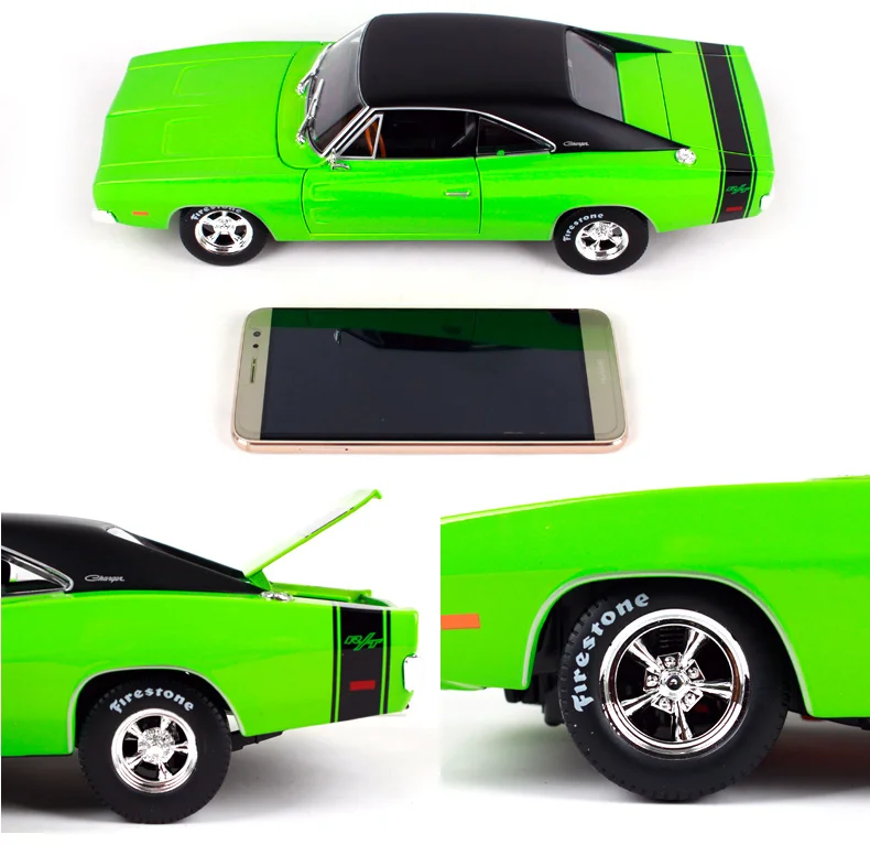 Maisto 1:18 1969 Dodge charger RT машина под давлением зеленая машина под давлением 290X105X70 Драгоценная Коллекционная модель автомобиля игрушки для мужчин 32612