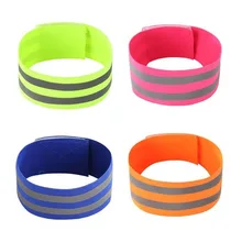 Brassard réfléchissant élastique, sangle de cheville, bande réfléchissante de sécurité, pour sport de nuit, marche, vélo