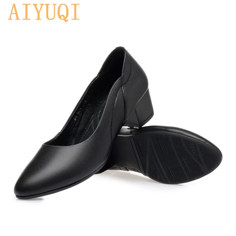 AIYUQI женская обувь; коллекция года; сезон осень; Новинка; женская обувь из натуральной кожи; Женская официальная обувь; Женская офисная обувь