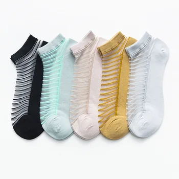 

Fashion Striped Women Cotton Socks New Spring Summer Ladies Short Sock Breathable Girl Boat Socks