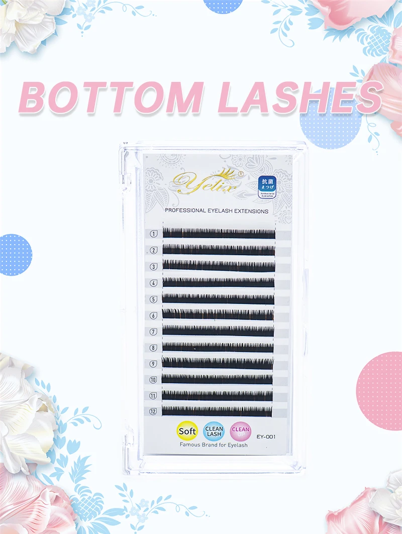 Description Picture 2 of itemYelix Bottom Lash Extensions Lower Eyelash 6/7/8mm Short Eyelash Extensions Under Eyelash Extensions Eyebrow Lashes Makeup