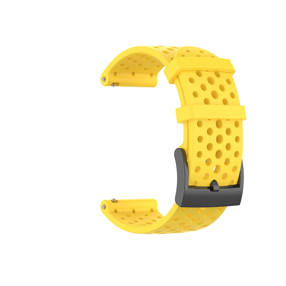 Ремешок для наручных часов для Suunto Spartan Sport/Sport наручные часы hr для Suunto 9 baro/D5 силиконовый спортивный браслет - Цвет: Цвет: желтый