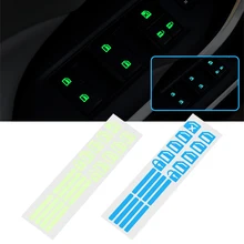 Botão interruptor da janela da porta do carro etiqueta luminosa para smart fortwo forfour 450 451 454 453 forjeremy