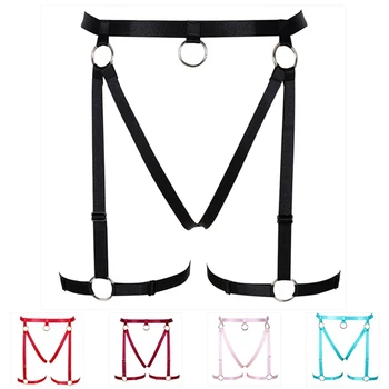 

Harness Garter Belt Cage High Waist Bondage Stockings Suspender Leg Strappy Body Cage Elastic Adjust Gothic Hollow Out Lingerie