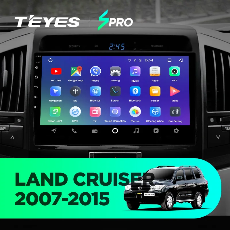 TEYES SPRO Штатная магнитола для Тойота Ленд Крузер 11 200 Toyota Land Cruiser 11 200 2007 Android 8.1, до 8-ЯДЕР, до 4+ 64ГБ 32EQ+ DSP 2DIN автомагнитола 2 DIN DVD GPS мультимедиа автомобиля головное устройство